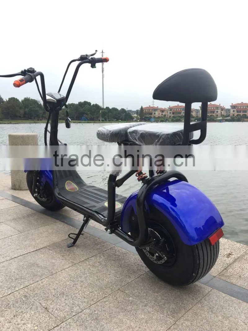 2016 popular Harley style electric scooter with big wheels fashion city scooter citycoco