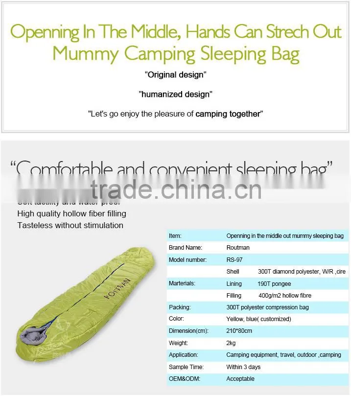 Best Quality Hiking/Camping Human Shape Sleeping Bag