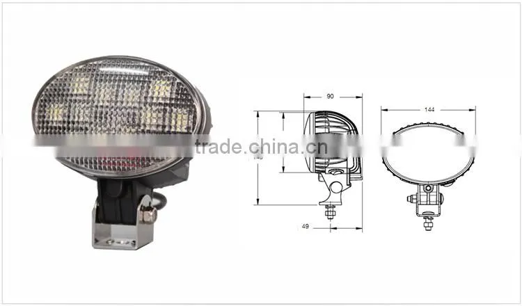 LED tractor work lights agricultural machinery oval lamp 36w