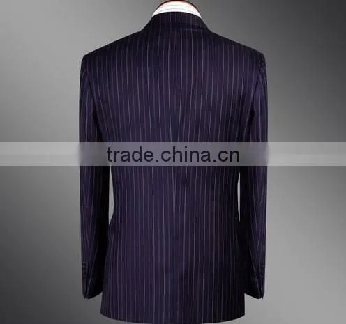 2015 New Stripe notch lapel business suits for man / suit men