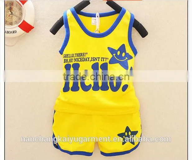 Fashion 2014 children summer print clothing sets