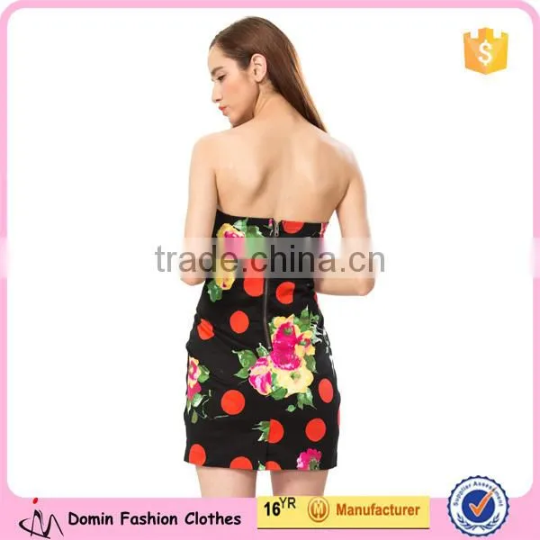 2015 New Casual Off Shoulder Fashion Designer Print Dress