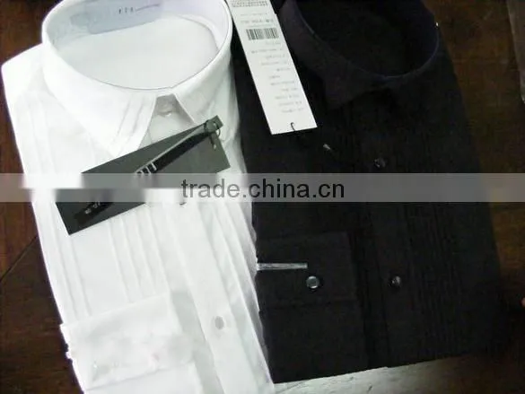White BLACK Man tuxedo dress shirts