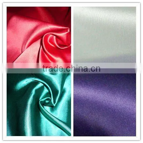 100% polyester stretch satin fabric for lining