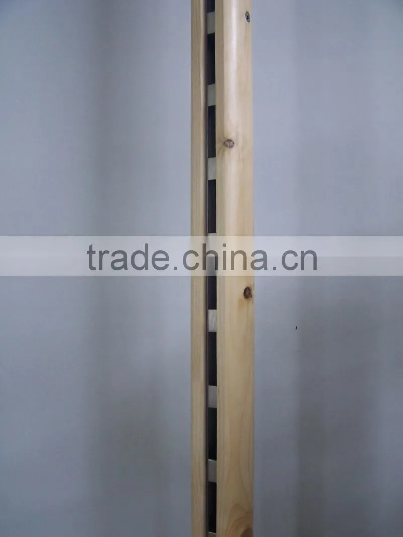 shop round wooden outrigger wall mounted wooden display system