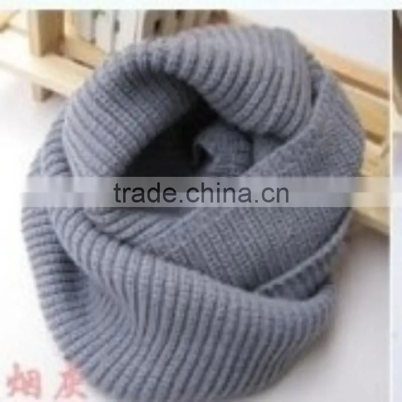 flat machine girls fashion plain color knitted neck warmer scarf