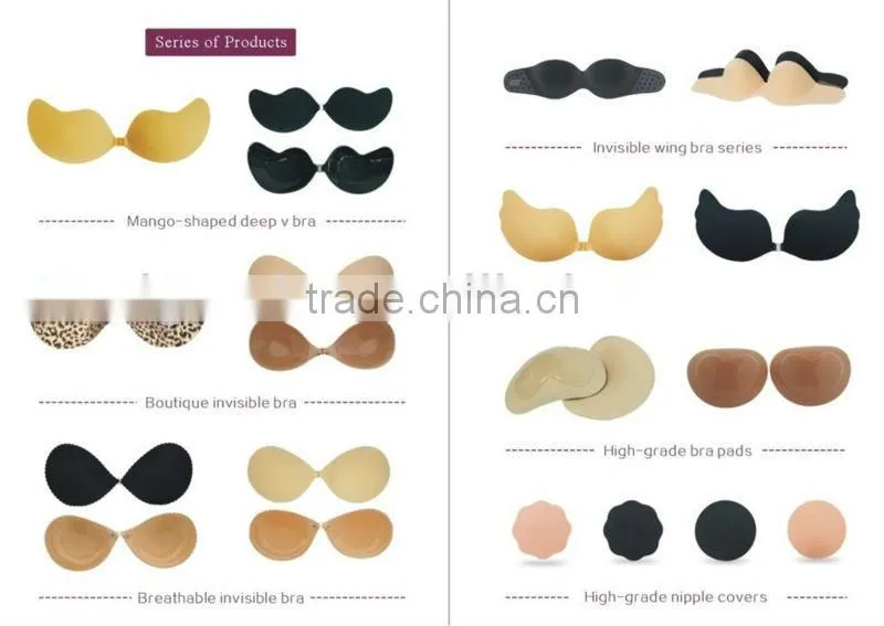women invisible magic push up latex invisible bra