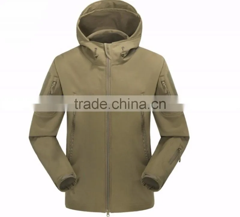 Dark Color Softshell Zipper-up Outdoor OEM Hik ing Climbing Jacket