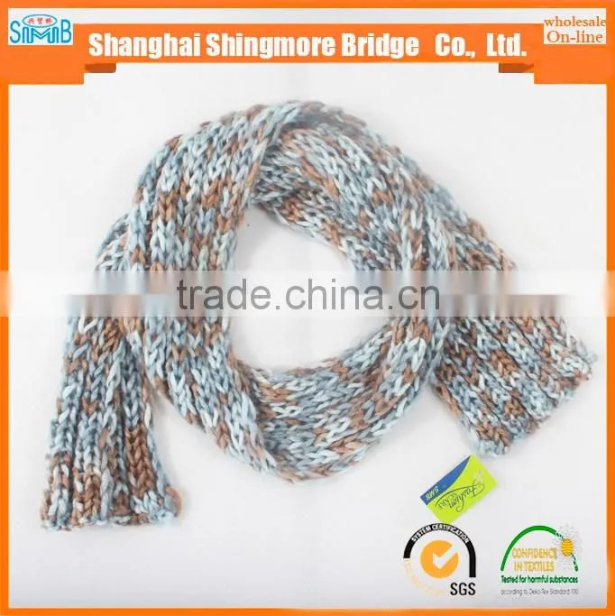 China knitting yarn factory wholesale oeko tex long space dyed acrylic ripple yarn hand knitting scarf yarn in low price