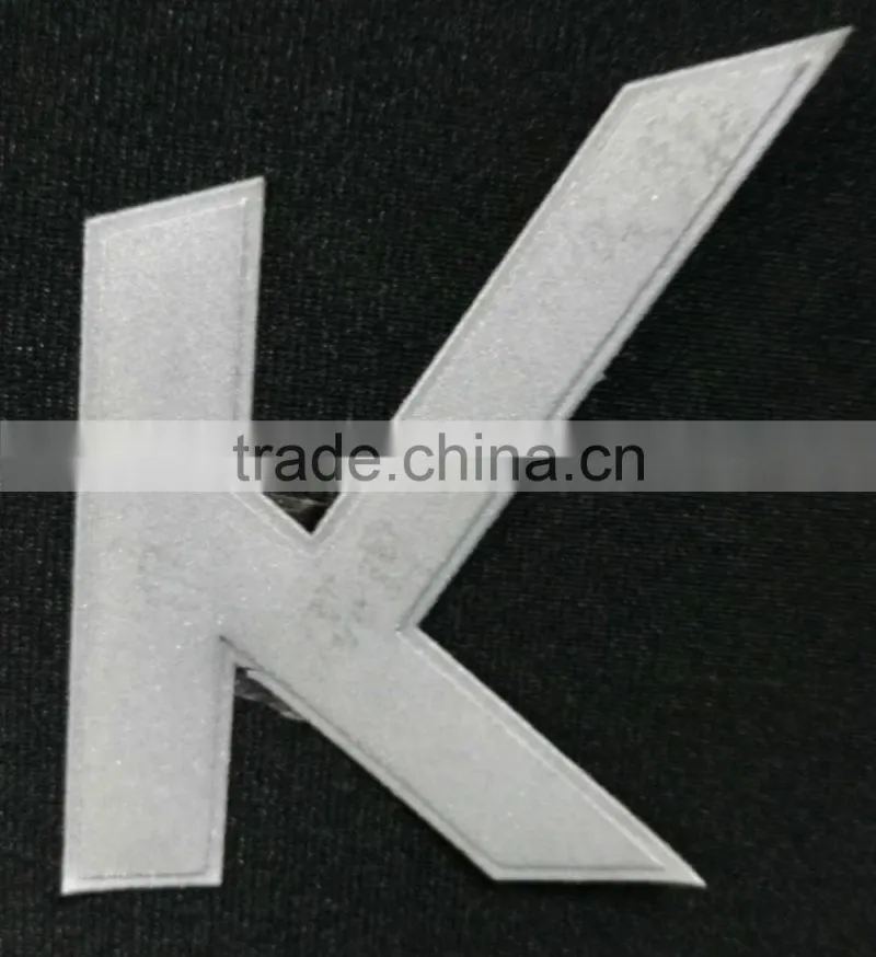 high light Reflective safety jackets patch OEM clothing reflective PU leather badge