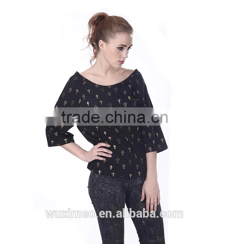 Brand design superior ladies french terry t-shirt