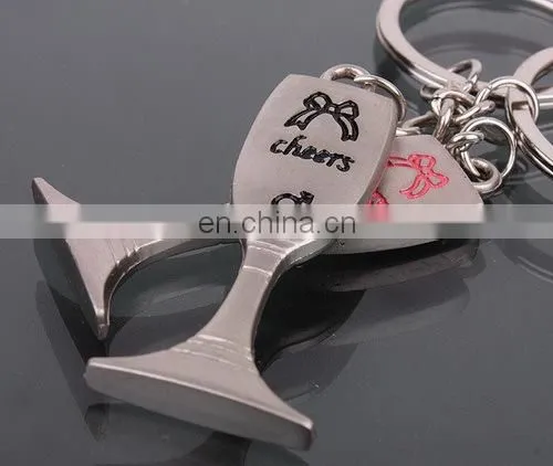 Fashion Promotion Wedding Cheers For Love Goblet Keychain Couple Valentine's Day Gift
