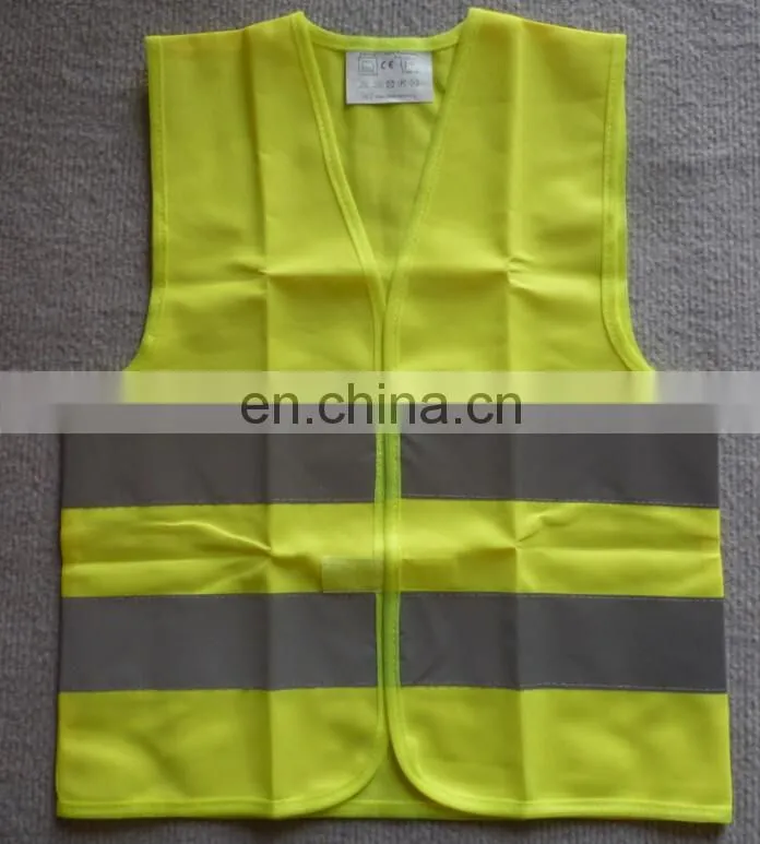Customized Road Safety Vest Reflective Vest Fluorescence Yellow Vest