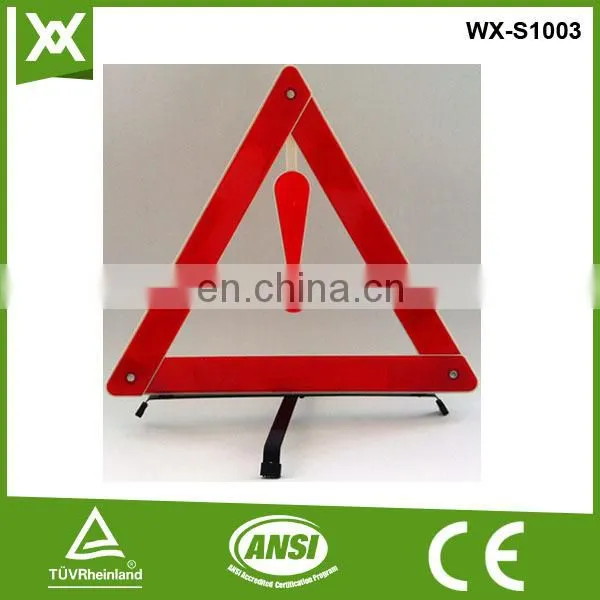 high bright red reflective triangle plate, safety equipment