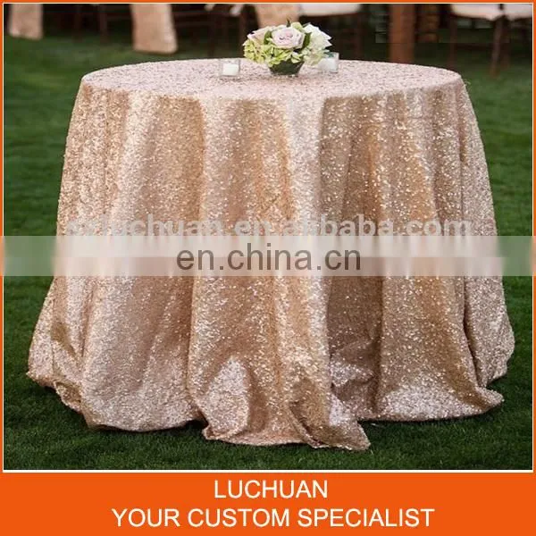 Latest Product Purple Shiny Sequin Cheap Wedding Table Overlay