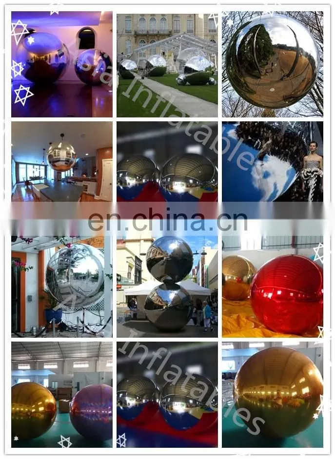 Advertising Inflatable Mirror Sphere Decor / Inflatable Mirrorball For Club / Disco Inflatable Sliver Ball
