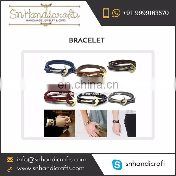 Anchor Fashion Leather Bracelet Available in Multiple Colors and Designs