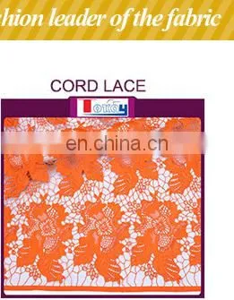 Fashionable embroidered organza bridal fabric
