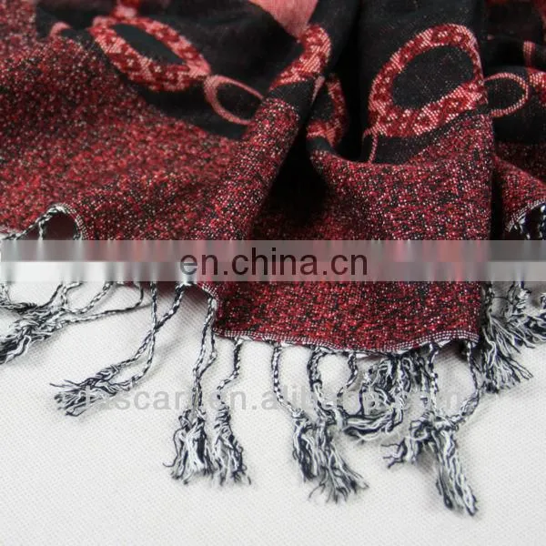 mixed material winter scarf
