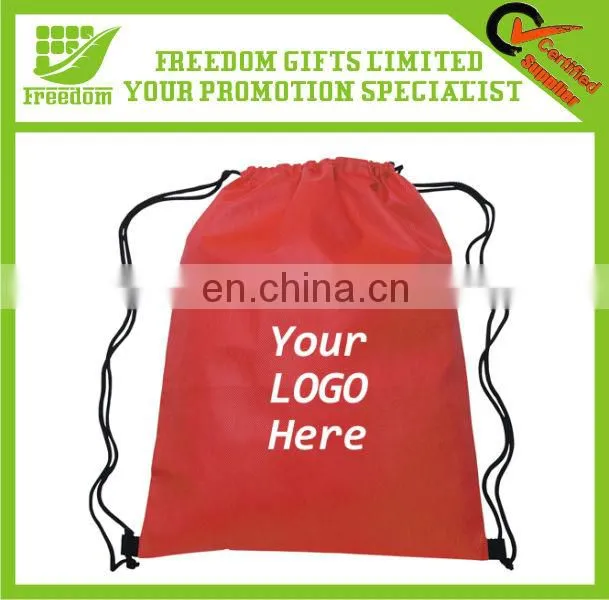 Promotional Logo Branded Polyester Drawstring Bag