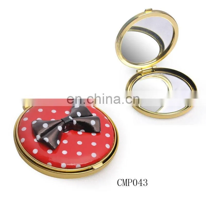 plastic lovely cosmetic mirror with bowknot