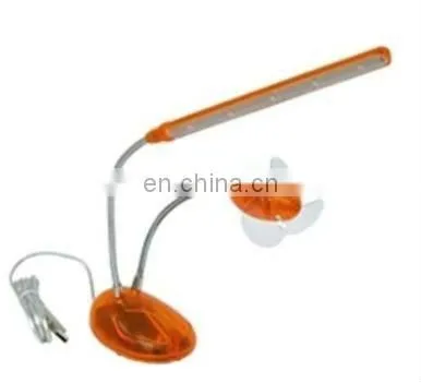 Mini Fan with Heart Shape Pen Holder and Book Light