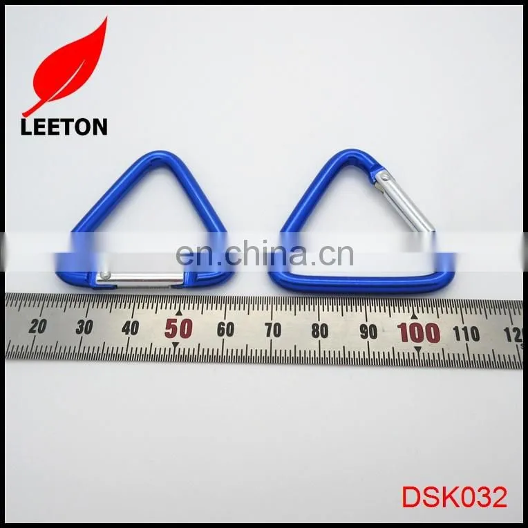 Factory supply aluminum triangle carabiner hook keychain