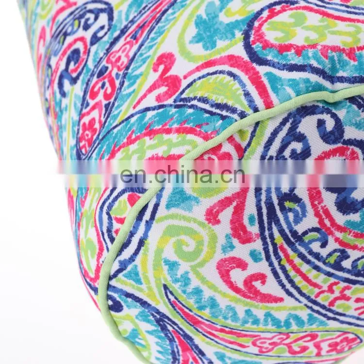 New Design Decorative Outdoor/Indoor Paisley Printed Boudoir Pillow for Bench