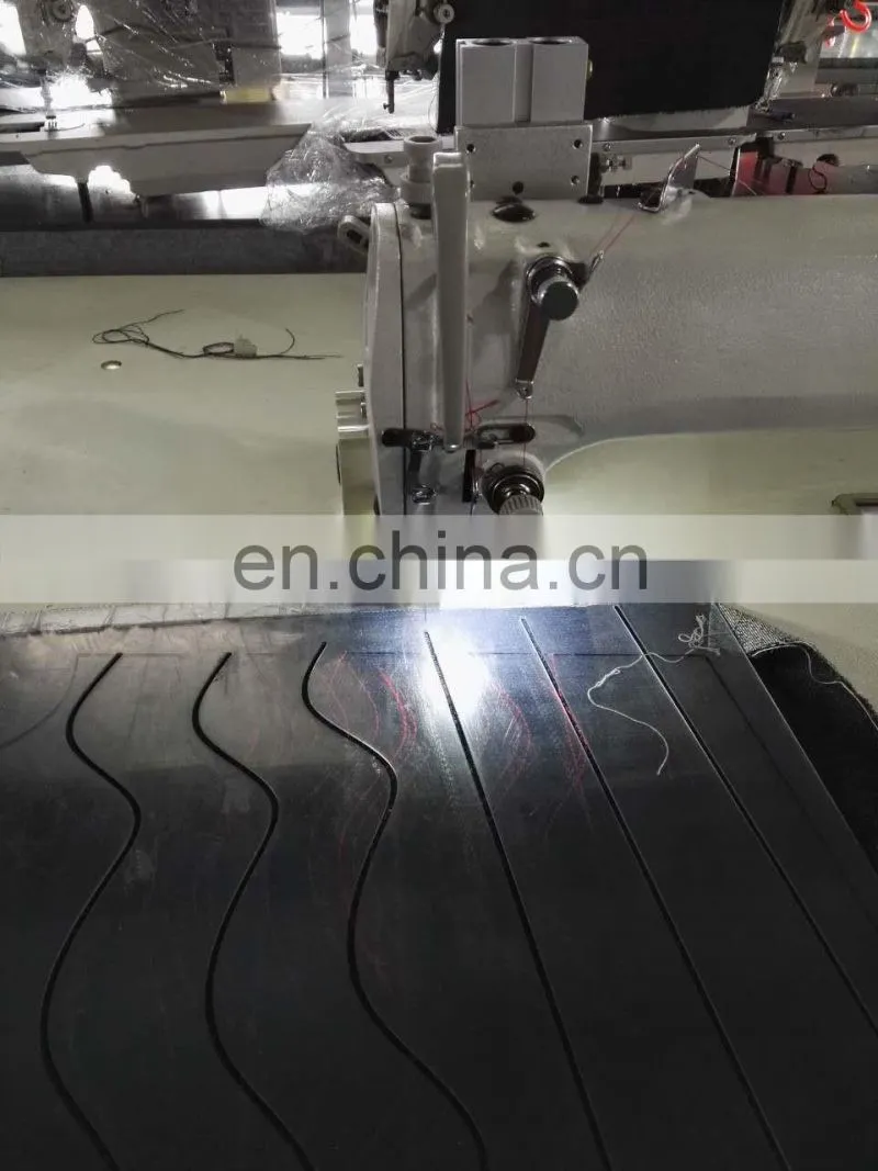 9900-D4 direct- drive long arm compound feed lockstitch sewing machine with four features