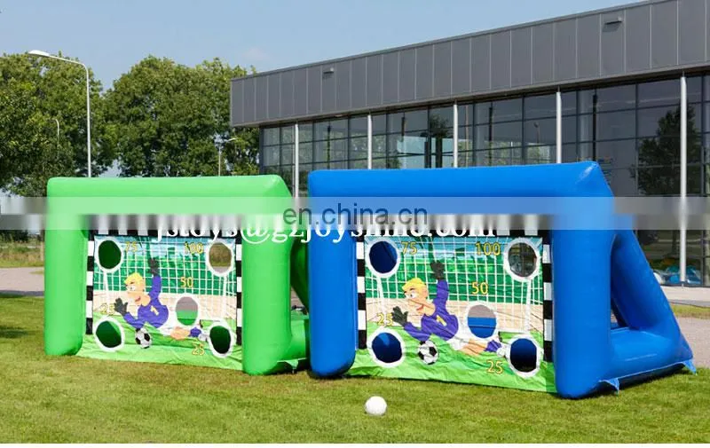 Just Fun Soccer Shootout Game Portable Inflatable Football Shooting Target Post Gate Inflatable Football Goal For Sale