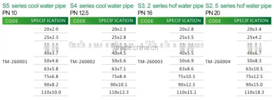 PPR plastic pipe