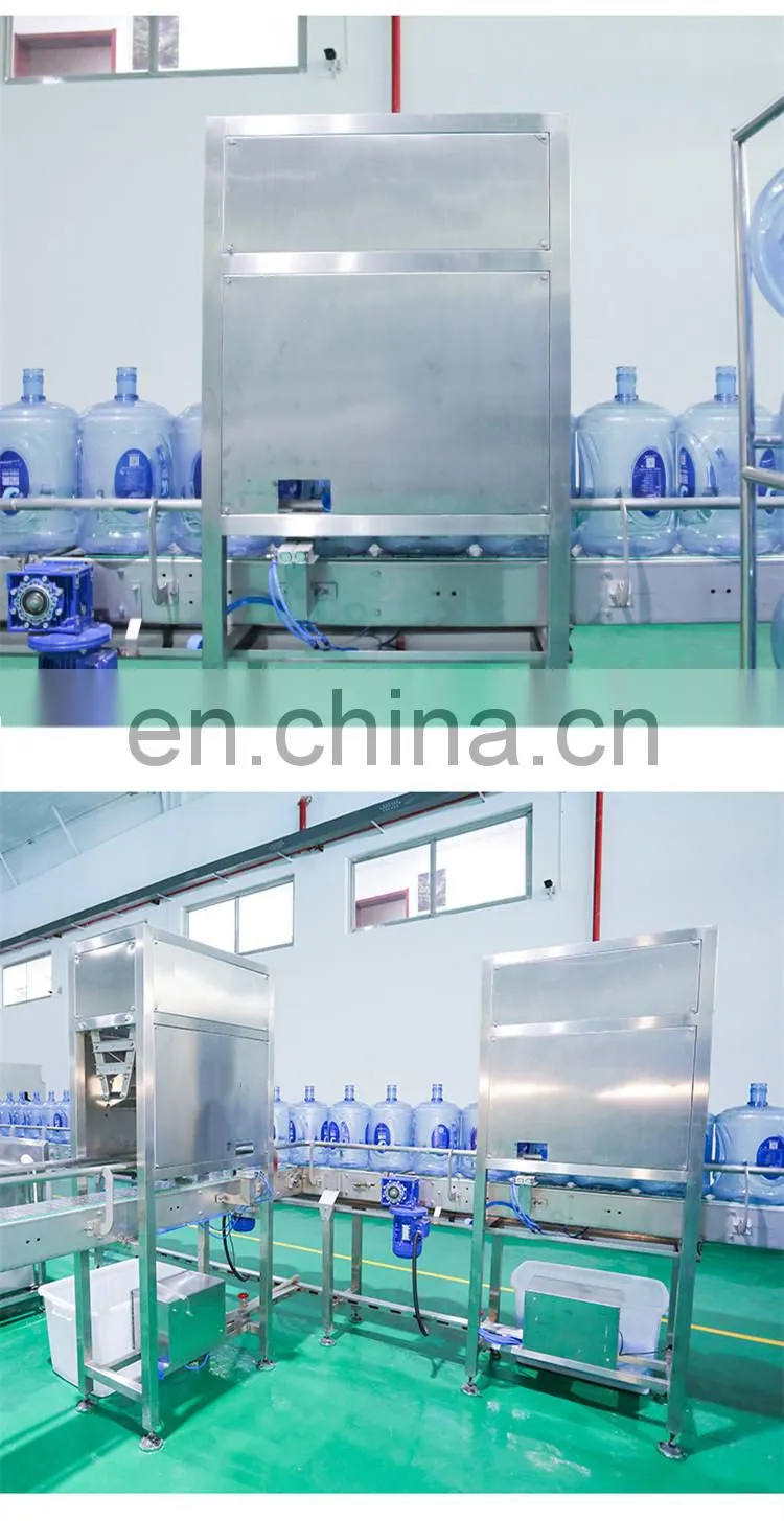 Stainless steel automatic electrical complete 3in1 5 gallon 6 head plastic bottled pure drinking mineral water filling machine
