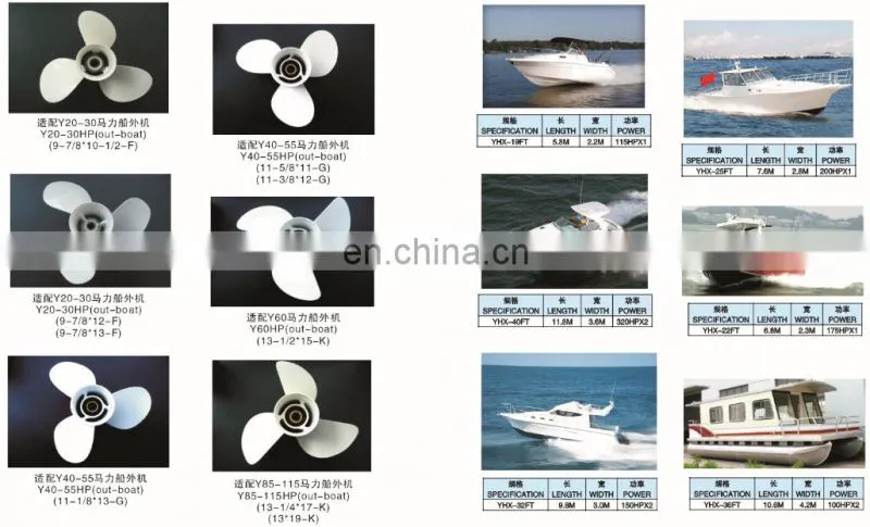 Cu4 bronze propeller for boat marine used