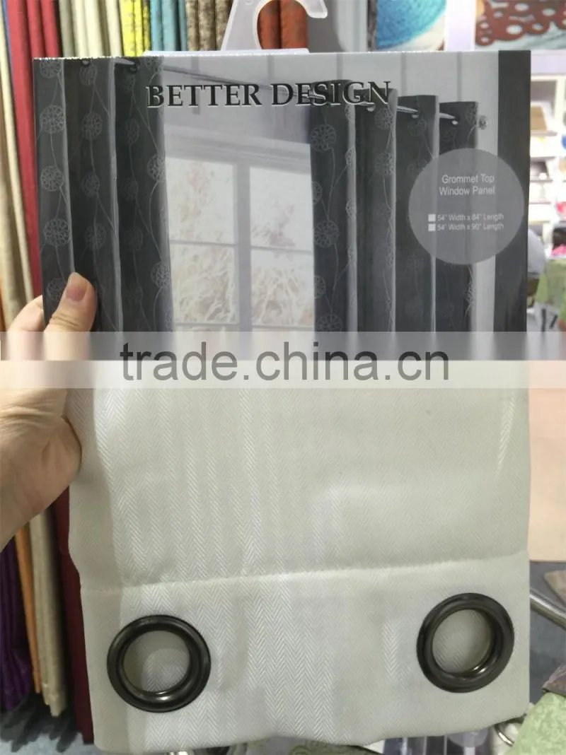 1PC Jacquard Wholesale Window Curtains For Manufactured Home With 8 Grommets