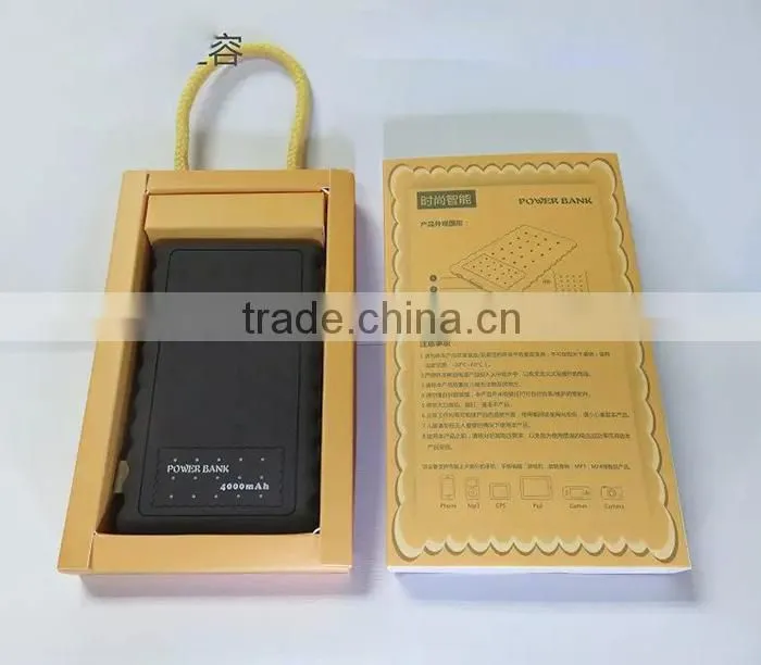 Wholesale alibaba Biscuit Power Bank charger 4000mAh for samsung