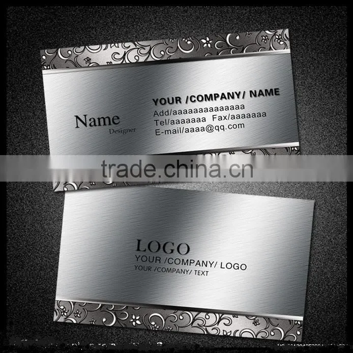Gold embossed professional business card
