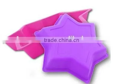 Wholesale high quality food grade cute design silicone six star cake mold with factory price