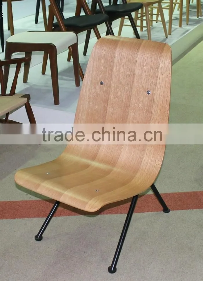 Replica European style powder coated steel frame plywood Jean Prouve Antony Chair for living room