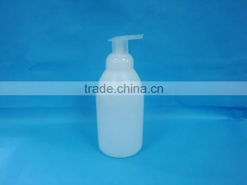 Round pink color empty PET foam bottle / Plastic bottle with foam pump 100ml 200ml foam pump