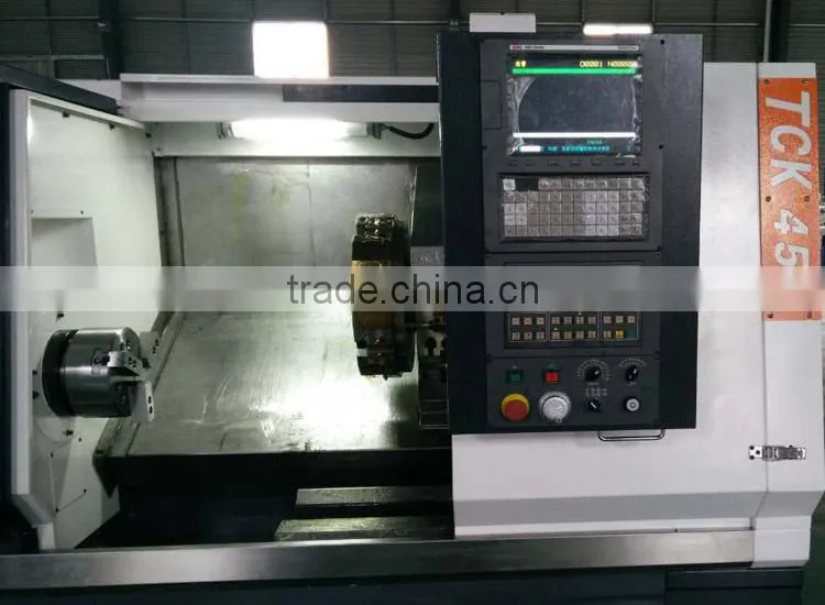 new cnc lathe machine metal cutting lathe for sale TCK45H heavy duty cnc metal processing hobby lathes slant bed 8'' chuck