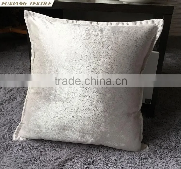 velvet pillow with flange dot foil print