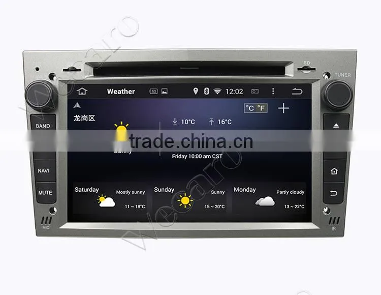 Wecaro Top selling 7 inch Touch Screen 2 Din Android Bluetooth Car Audio for Opel Astra Vectra 2005 2006 2007 2008