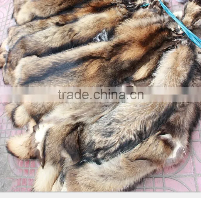 Original Natural Color Wholepieces real raccoon Fur skin