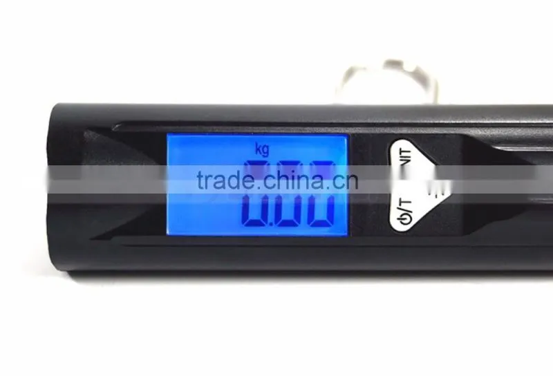 30 x 17mm Big Size LCD Screen 2 in One Fishing Or Travel LED Torch Luggage Scale