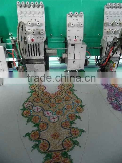 615+15 flat sequin cording chenille mixed embroidery machine