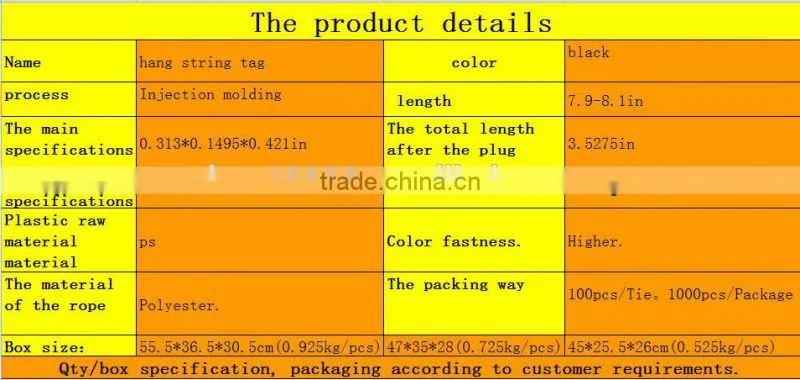 Guangzhou manufacturing plant bottle neck hang tag