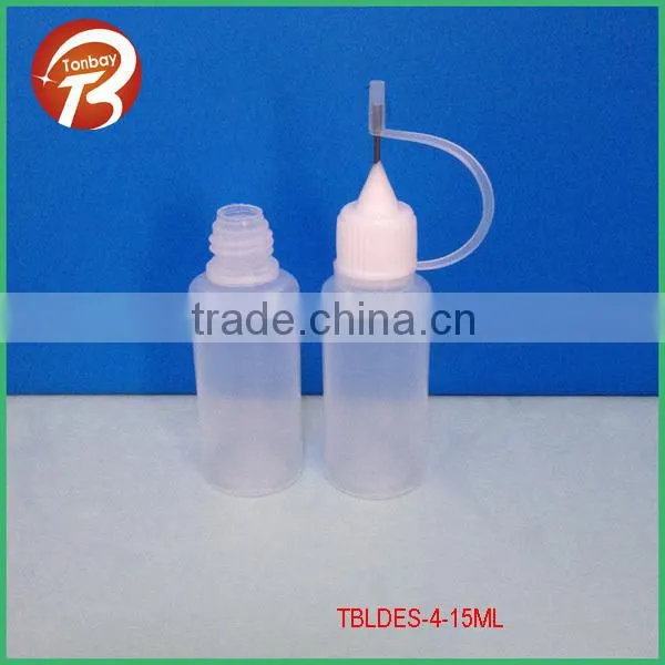 10ML LDPE transluent E cigarette liquid nicotine plastic sueeze dropper bottle with cap TBLDES-4