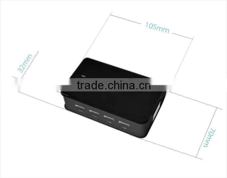 4 ports usb desktop travel charger approved by UL CE FCC certificates