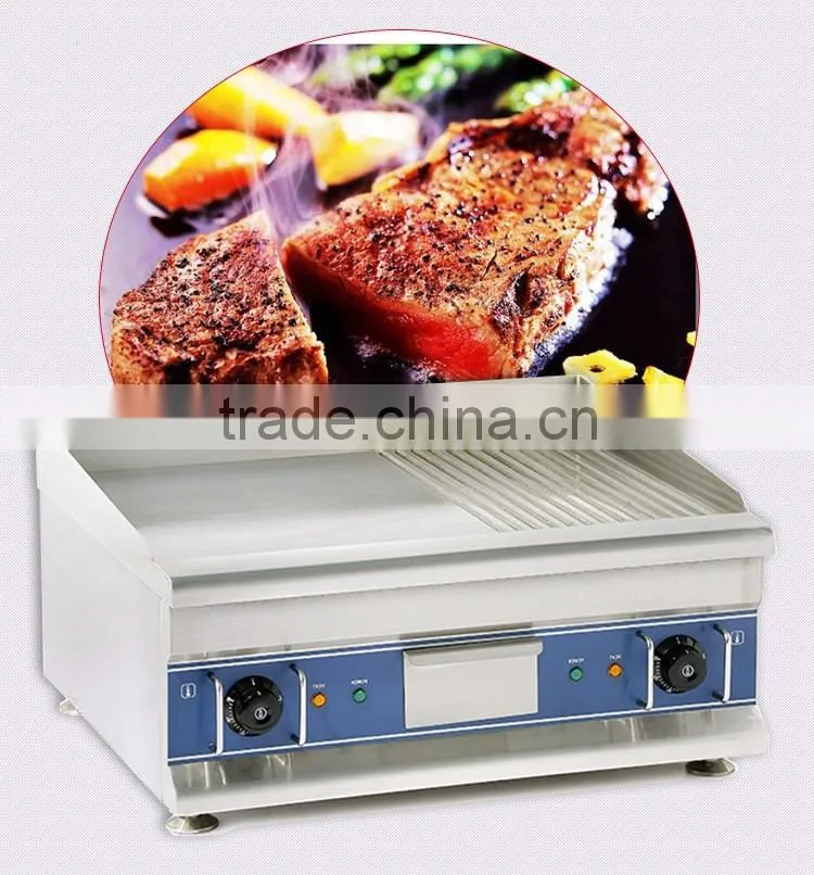 commercial restaurant kitchen equipment cast iron grill griddle stainless steel electric griddle for sale