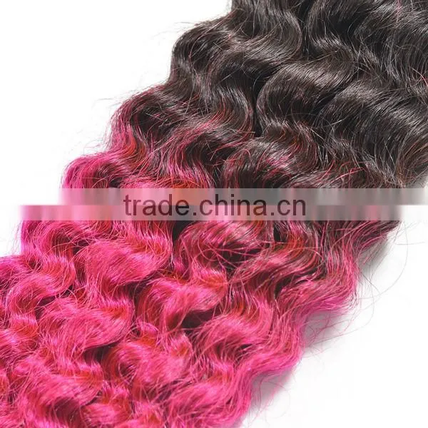 Festival wig red color weaving